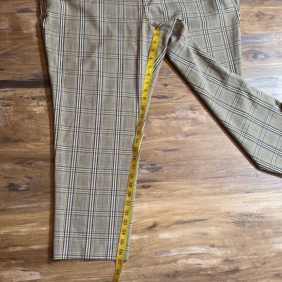 Ava & Viv Brown Checker Board Plaid Stretchy Pants Sz 22W - Picture 10 of 11
